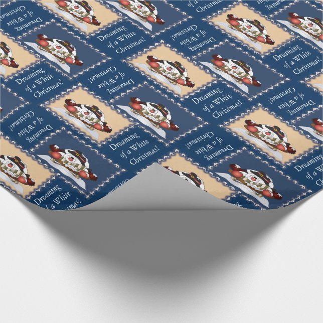 Träumen von einem weißen Weihnachten Geschenkpapier (Ecke)