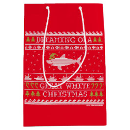 Träumen von Great White Christmas Red gezinkten Lo Mittlere Geschenktüte