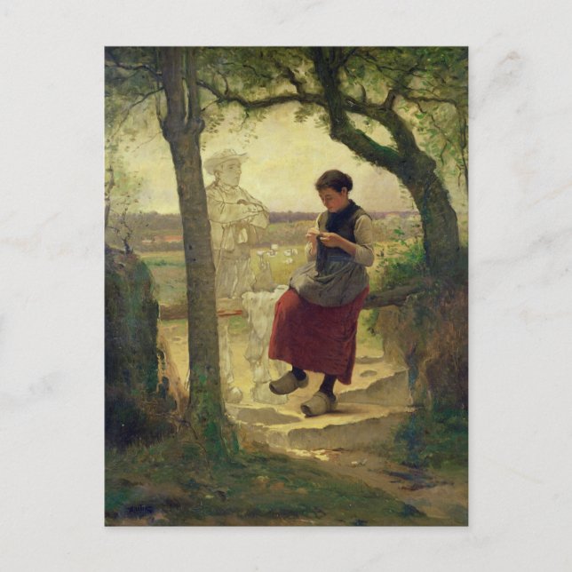 Träumen von ihrer Liebe, 1901 Postkarte (Vorderseite)