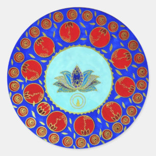 Träumen von Lotus-Aufklebern Runder Aufkleber