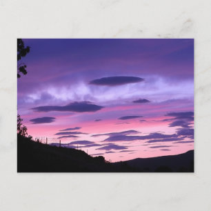 Träumende Abendhimmel-Landschaft Ästhetische Feier Feiertagspostkarte