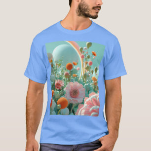Träumende Blüten: Hypereal Pink Blume Field T - Sh T-Shirt
