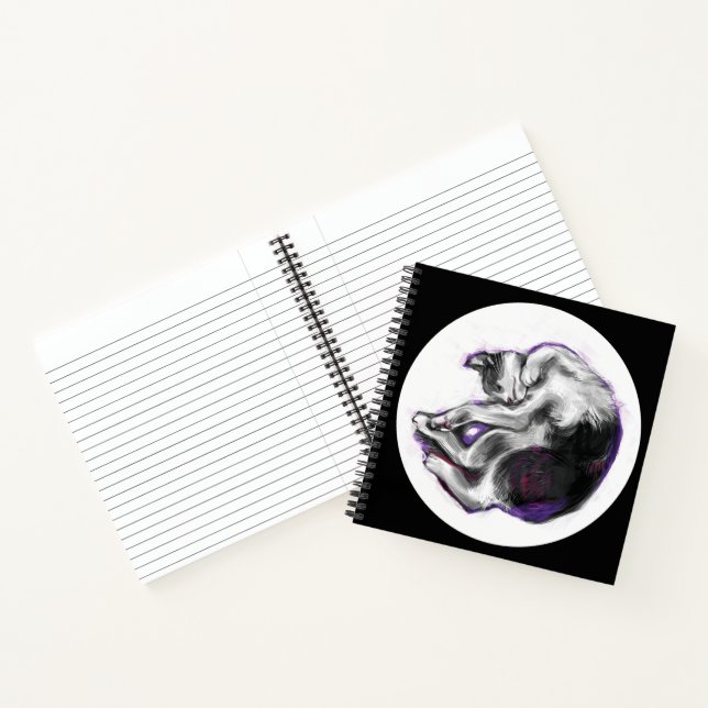 Träumende Katze. Notizbuch (Innenseite)