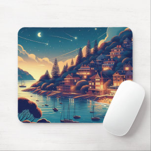 Träumende Küsten Nacht Mousepad