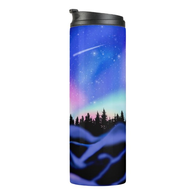 Träumende Lichter Thermosbecher (Nach rechts gedreht)