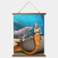 Träumende Meerjungfrau Delfin Unterwasser Fantasy