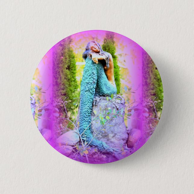 träumende meerjungfrau knopf button (Vorderseite)