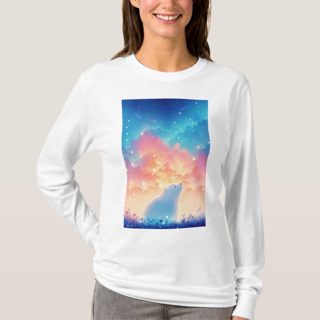 Träumender Eisbär T-Shirt (Vorderseite)
