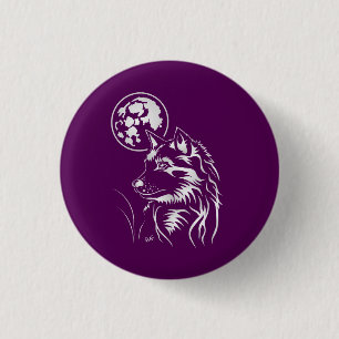Träumender Wolf Button