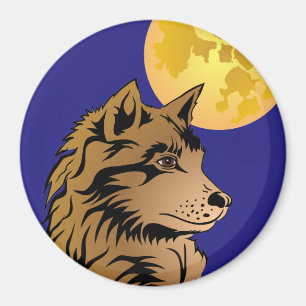 Träumender Wolf Magnet