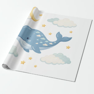 Träumender Wolkenwal Geschenkpapier