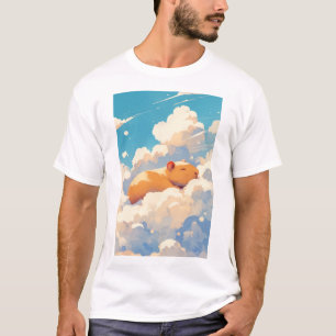 Träumendes Capybara in den Wolken T-Shirt