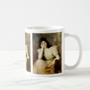 Träumendes Mädchen, Porträt von Berthi Capel Kaffeetasse