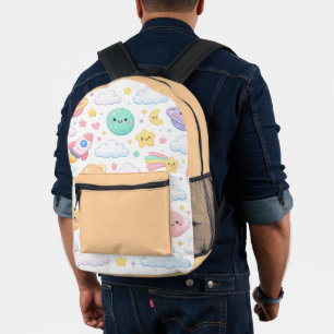 Träumendes Pastell-Weltraum-Abenteuer Bedruckter Rucksack