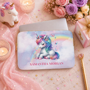 Träumendes Rosa Einhorn Magischer Tag Laptop Hülle Laptopschutzhülle
