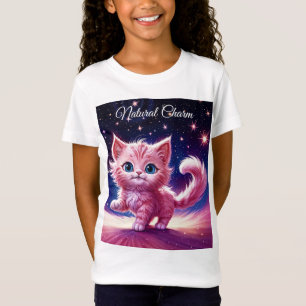 Träumendes rosa Kätzchen Haustiere Kinderzimmer ei T-Shirt