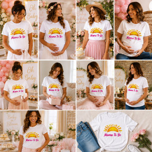 Träumendes Rosa und Gold - Mama in spe Tri-Blend Shirt
