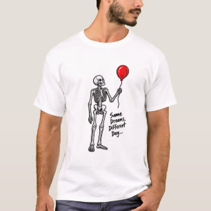 Träumendes Skelett Halloween T-Shirt