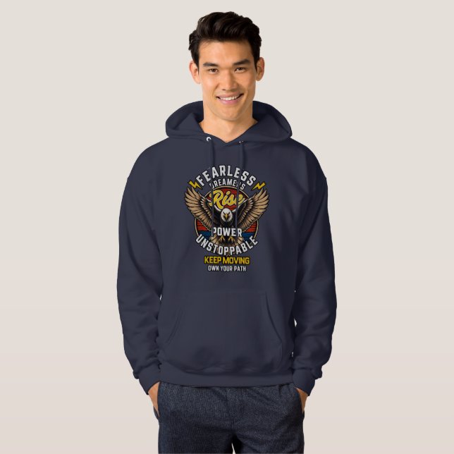 Träumer-Adler-Kapuzenpullover Fearless Hoodie (Vorne ganz)