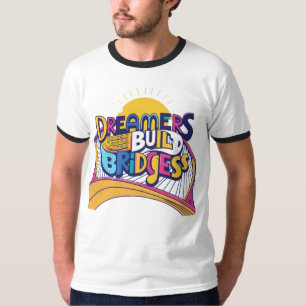 Träumer bauen Brücken: Lebendiges Verbindungsdesig T-Shirt