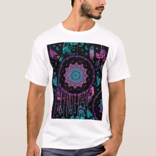 Träumer Mond Muster der Native Americans T-Shirt