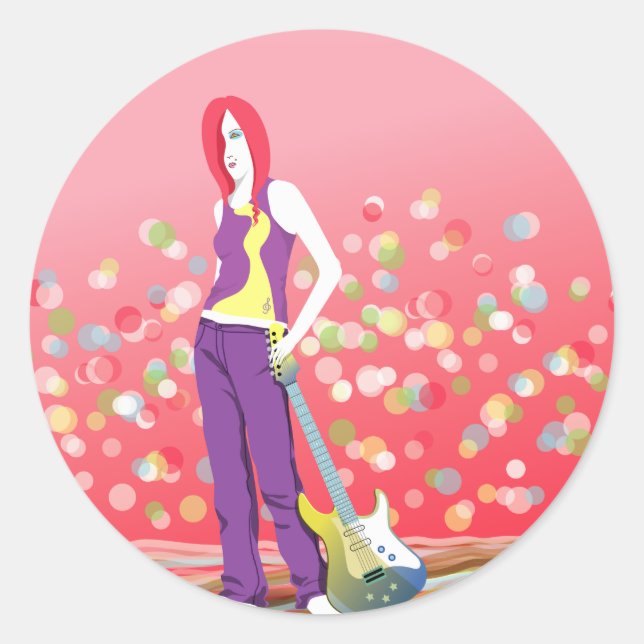 Träumer Runder Aufkleber (Vorderseite)