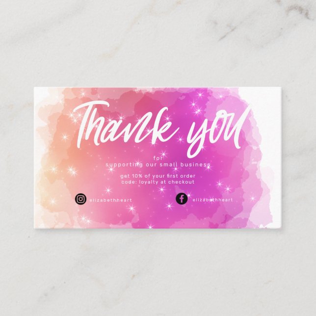 Träumerei pastellfarbenen Himmel Splash Geschäft d Visitenkarte (Vorderseite)