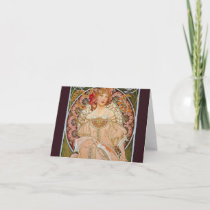 Träumerei von Alphonse Mucha Notizkarte Karte