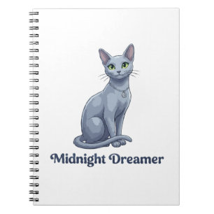 Träumerin der Mitternacht Himmlische Katze Notizblock