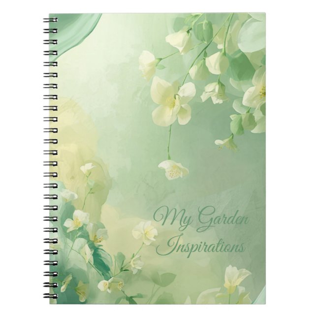 träumerisch Soft Sage und Mintgrün Floral  Notizblock (Vorderseite)