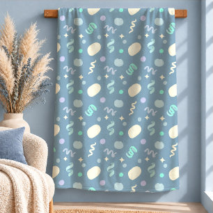 Träumerisch staubblaue geometrische Formen Decke D Sherpadecke