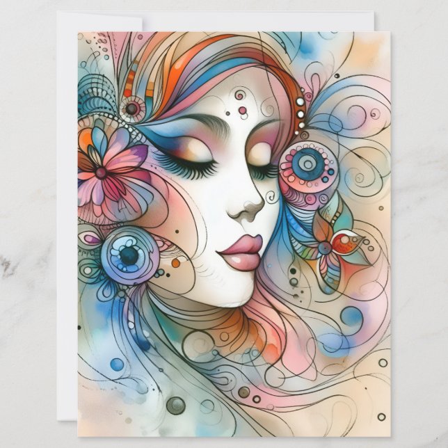 Träumerische Capricen Damen Scrapbook Papier (Vorderseite)