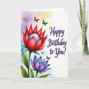 Träumerische Florale Geburtstagskarte Karte