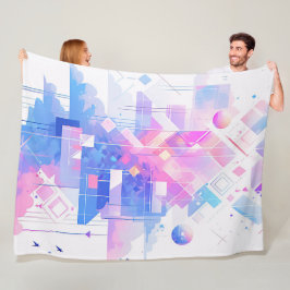 Träumerische geometrische Himmelslandschaft Fleecedecke