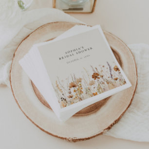 Träumerische Herbstwildblume Serviette