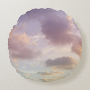Träumerische karibische Wolken 8 - Einhorn Farben Rundes Kissen