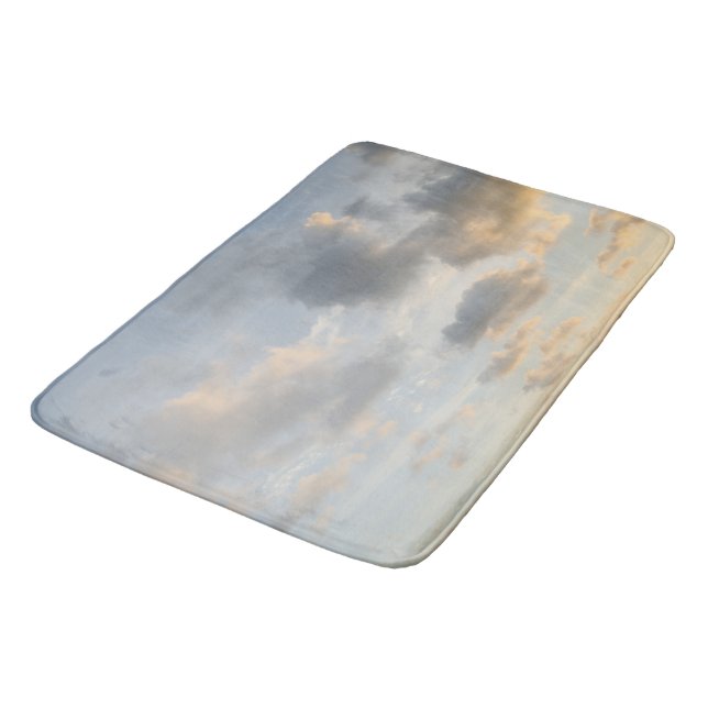 Träumerische karibische Wolken 9 Badematte (Schrägansicht)