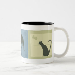 Träumerische Katzen Zweifarbige Tasse