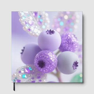 Träumerische Lavendel-Beeren Funkelnde Glitter-Kun Gästebuch