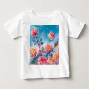 Träumerische lebhafte Rosen Baby T-shirt