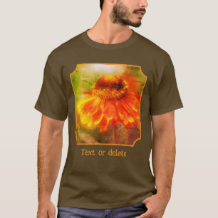 Träumerische Orange Zinnia Blumenkunst individuell T-Shirt