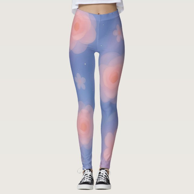 Träumerische Pastell-Galaxie-Kunst Leggings (Vorderseite)