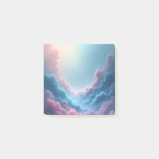 Träumerische Pastellwolken Post-it Klebezettel