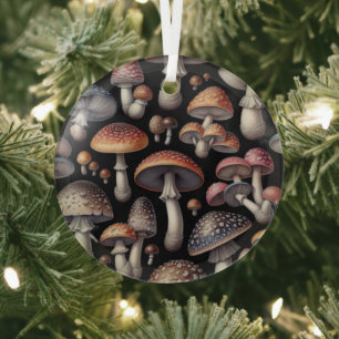 Träumerische Pilze Ornament Aus Glas