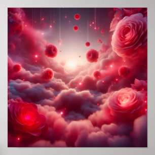 Träumerische Romantische Fantasy Rosen Liebe Poster