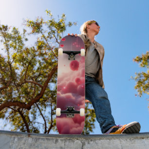 Träumerische Romantische Fantasy Rosen Liebe Skateboard
