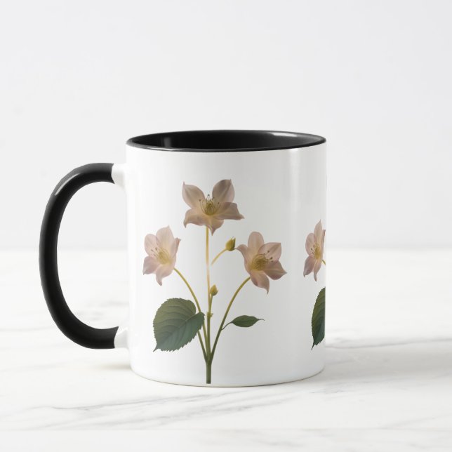 Träumerische rosa Löwenzahn-Whimsical-Kombitasse Tasse (Links)