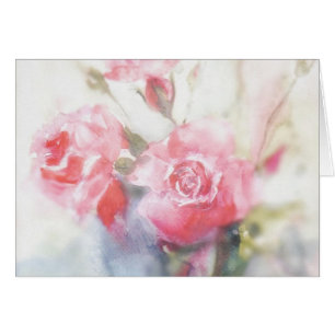 träumerische rosa Watercolor-Rosen
