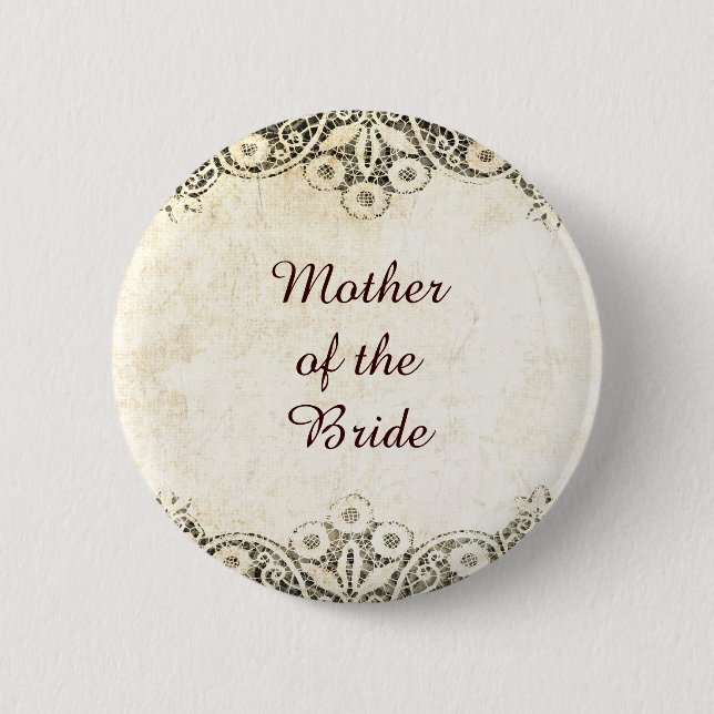 Träumerische rustikale Vintage Spitze Button (Vorderseite)