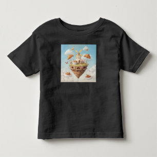 Träumerische schwimmende Bäckerei-Insel mit Hasen Kleinkind T-shirt
